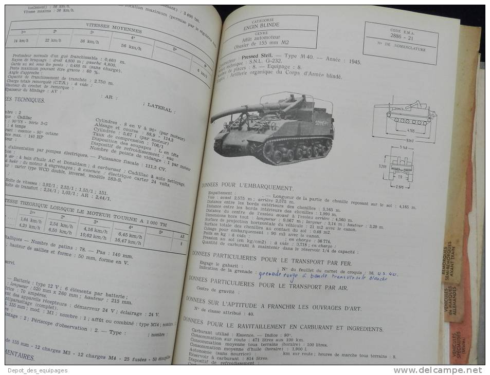 rarissime CATALOGUE DES VEHICULES EN SERVICE DANS  L ARMEE 1958 !!!!!!!!!!!!!!!!