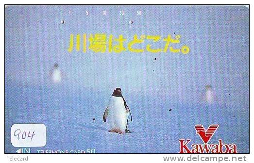 Télécarte Japon  * OISEAU MANCHOT (904) PENGUIN BIRD Japan * Phonecard * PINGUIN - Pingouins & Manchots