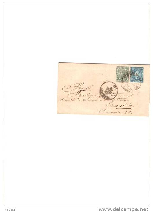 Carta Con Cuño De Madrid Direccion Cadiz - Lettres & Documents