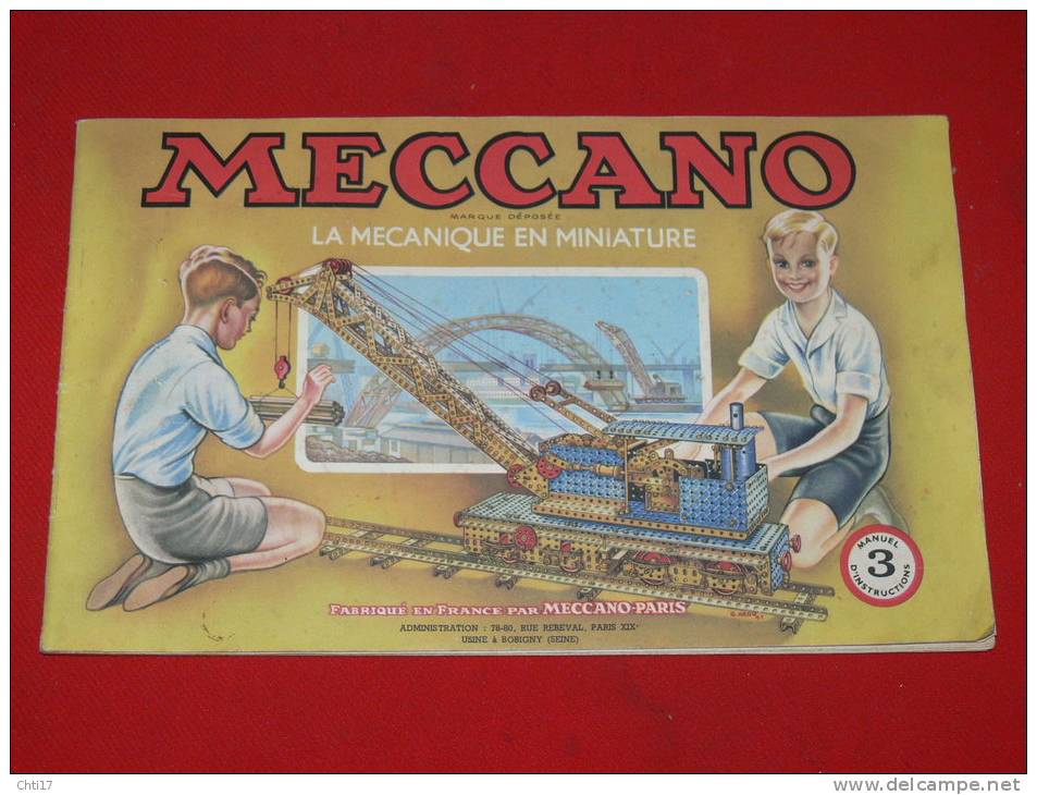 CATALOGUE JEUX DE CONSTRUCTION MECCANO N° 3 DE 1948 - Meccano