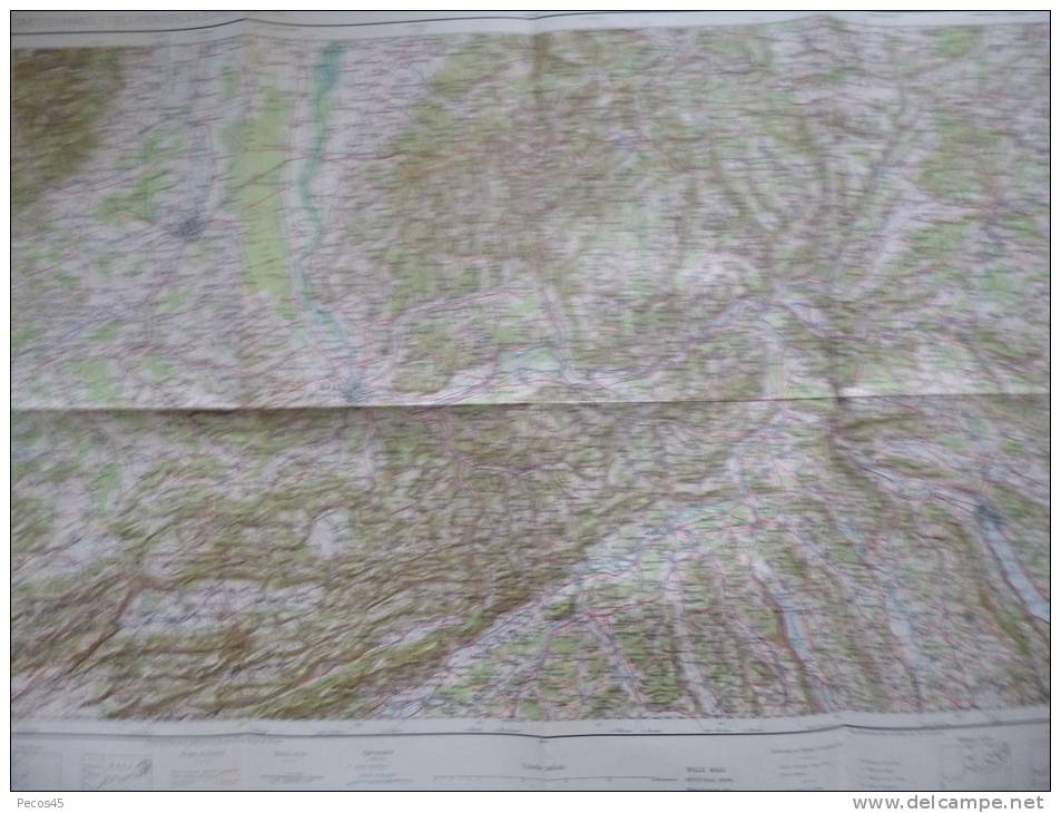 Carte D'Etat-Major N° 36 Mulhouse 1/200 000ème - Années 20 ? - Topographische Karten