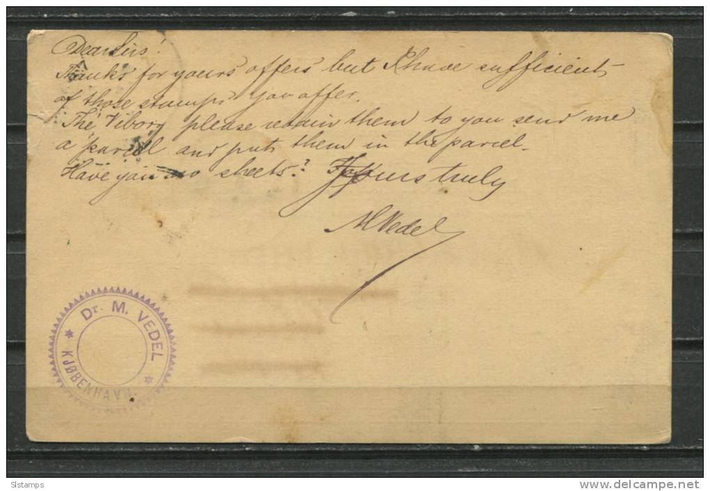 Denmark 1910 Upgrated Postal Stationary Card Kjobenhavn - Entiers Postaux