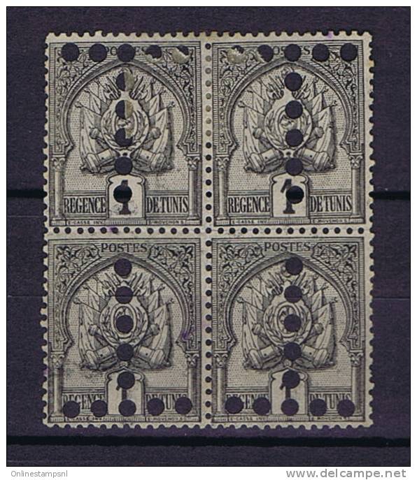 Tunesie:  Yv Nr Timbre Tax Nr 9 Block De 4 Tete Beche Not Used (*) - Timbres-taxe