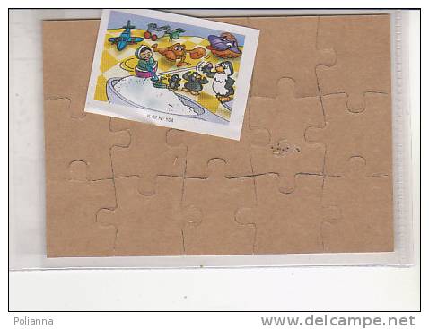 PO7453B#  PUZZLE KINDER FERRERO 00 N°104 CON CARTINA - Puzzels