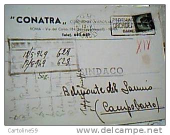 ROMA CARD  DITTA  CONATRA TRASPORTI  1949 Annullo  PROFUMO ORCHIDEA BOANCA GARMELLA IMPERIA  EC11740 - Transportes