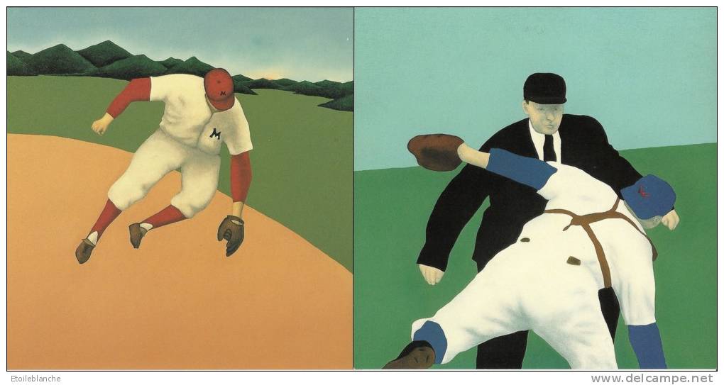 Sport Baseball / Safe At Home 1996 /Jump High At Second 1991 / Peinture / Painting Vincent Scilla - Honkbal