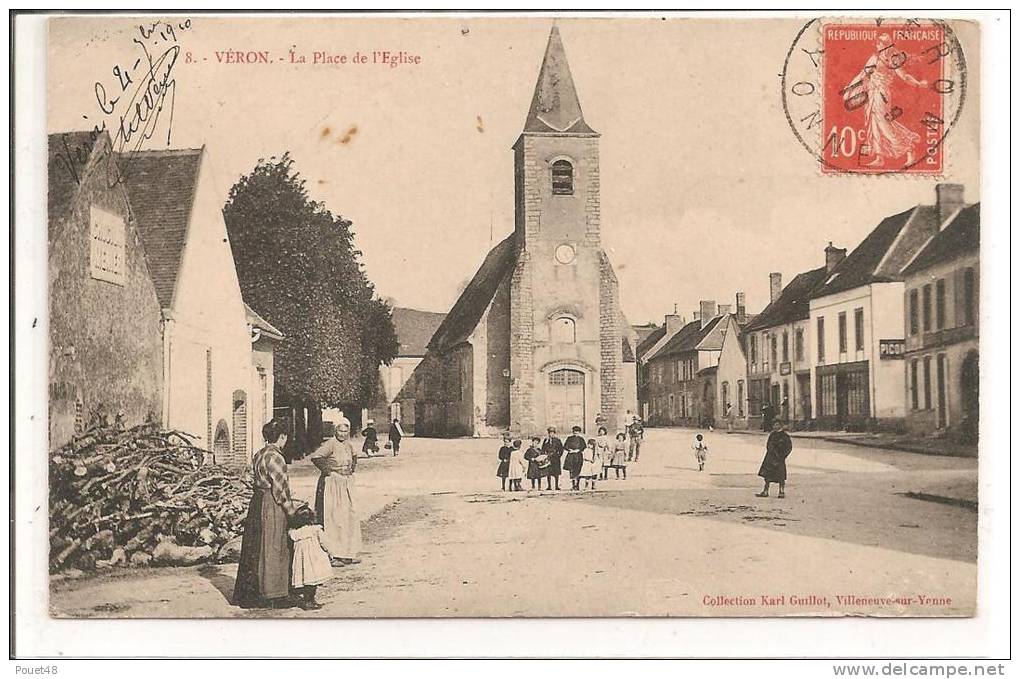 89 - VERON - La Place De L'Eglise - Veron