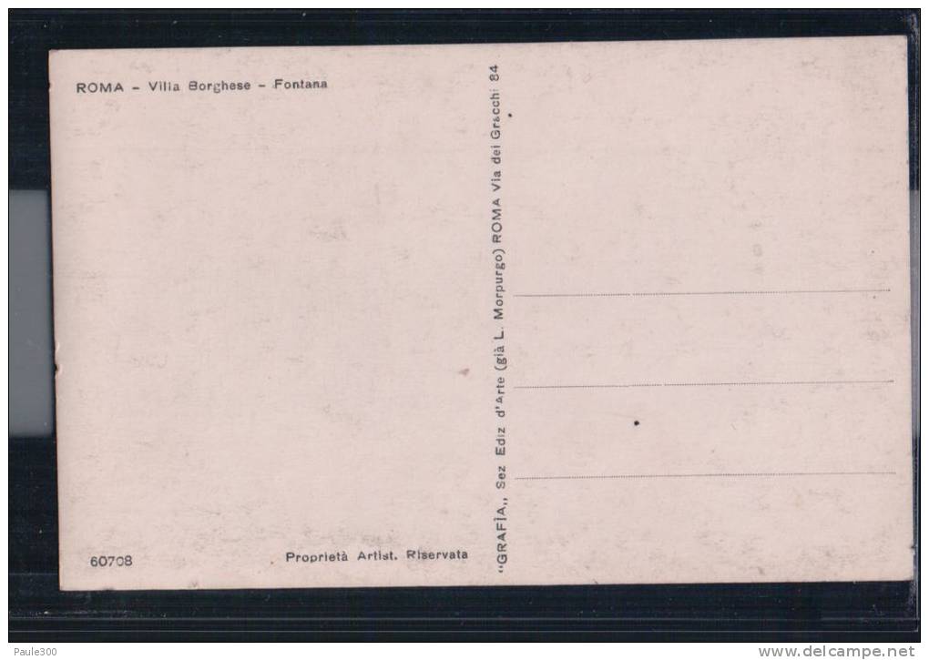 Rom - Roma - Villa Borghese - Fontana - Parques & Jardines