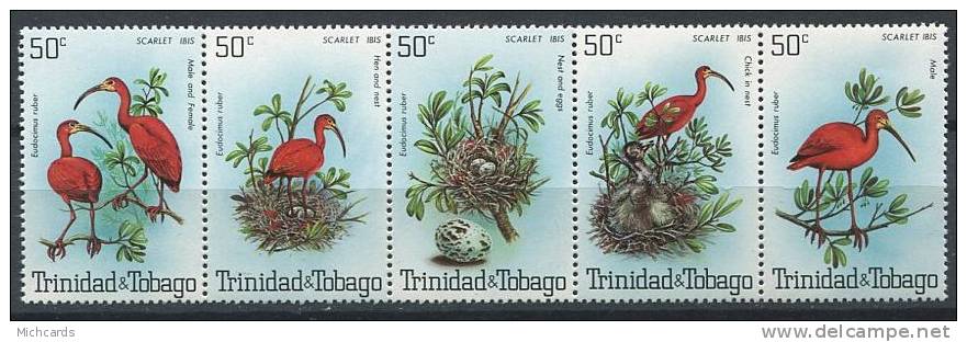 TRINITE ET TOBAGO 1980 - Oiseau - Neuf Se Tenant Sans Charniere (Yvert 413/17) - Trinidad & Tobago (1962-...)