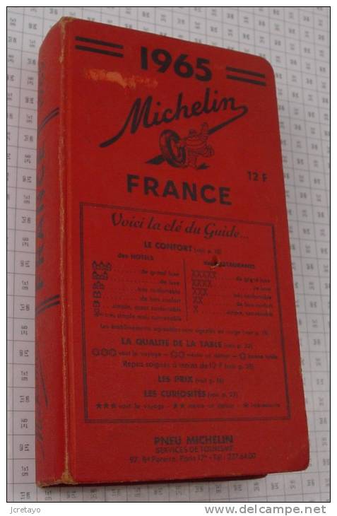 Michelin France Rouge De 1965, Ref Perso 359 - Michelin (guide)