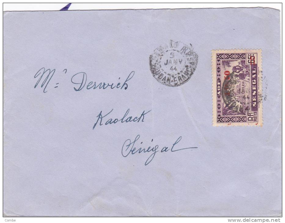 LETTRE, COVER, SOUDAN, Cachet 1944, BAMAKO Pour KAOLACK SENEGAL, Verso KAOLACK /2787. - Sonstige & Ohne Zuordnung