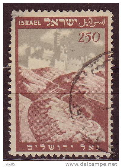 ISRAEL - 1949 - YT N° 16 - Oblitéré - 1 Petit Clair En Haut A Gauche - Oblitérés (sans Tabs)