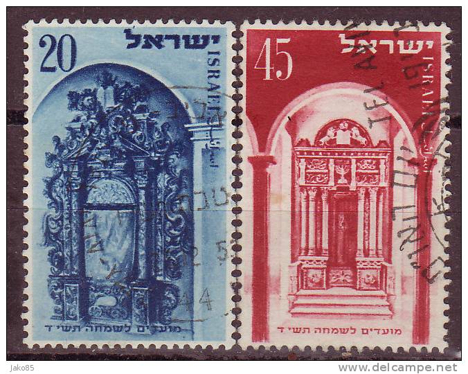 ISRAEL - 1953 - YT N° 68 / 69 - Oblitérés - Nouvel An - Oblitérés (sans Tabs)