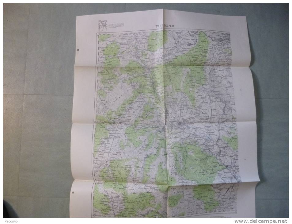 Carte Skoplje (Macédoine) - 1 /200 000ème - Militärgeographische Institut : 1908 - Topographische Karten