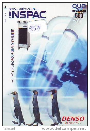 Carte Prépayée Japon * OISEAU MANCHOT  (953) PENGUIN BIRD Japan * Prepaidcard * PINGUIN * - Pinguins