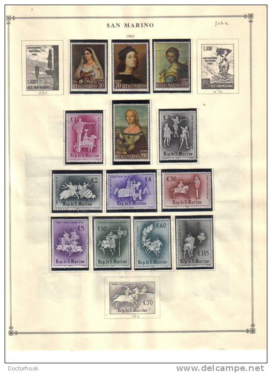 SAN MARINO    Collection Of  Mounted Mint And Used As Per Scan. (2 SCANS) - Lots & Serien