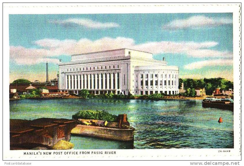 Manila's New Post Office From Pasig River - Filippijnen