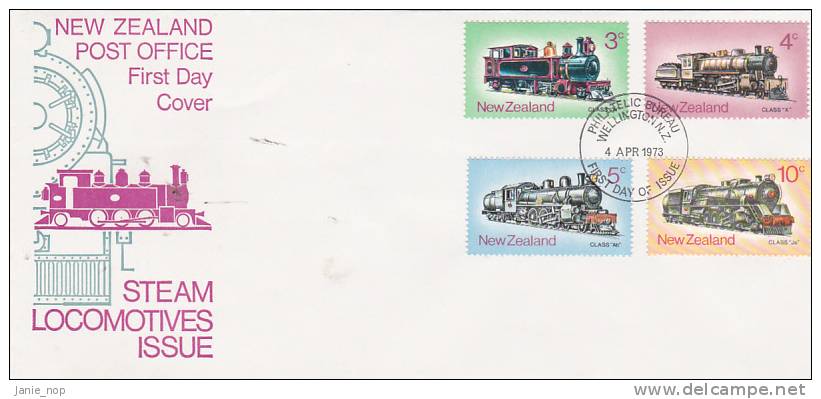 New Zealand 1973 Steam Locomotives FDC - FDC