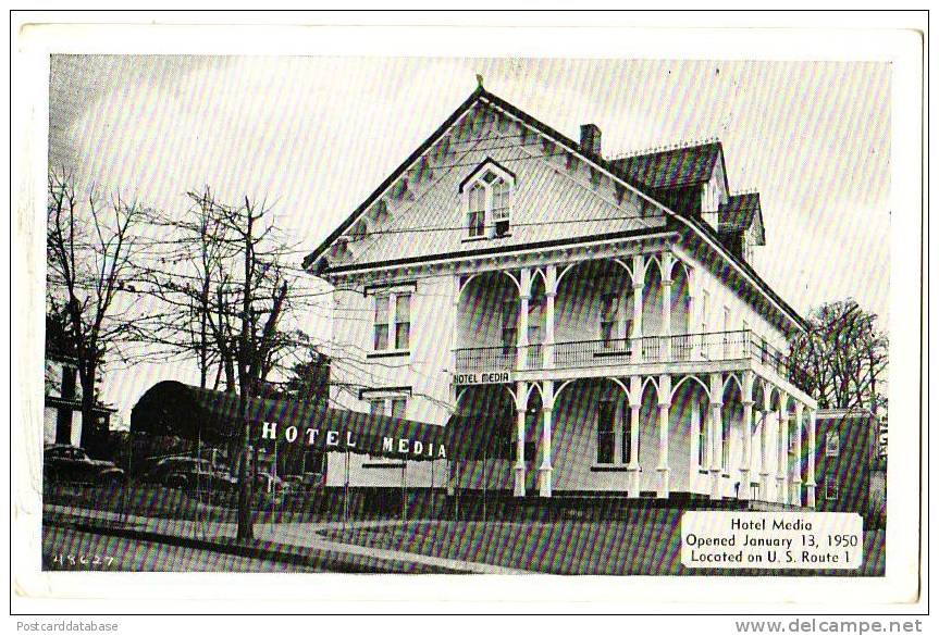 Hotel Media Opened January 13, 1950 Located On U. S. Route 1 - Otros & Sin Clasificación