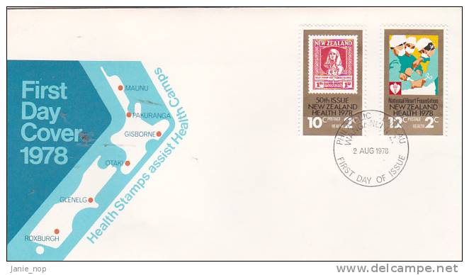 New Zealand 1978 Health, 50th Issue FDC - FDC