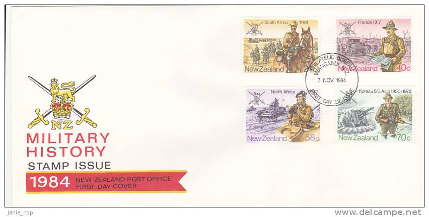 New Zealand 1984 Military History FDC - FDC