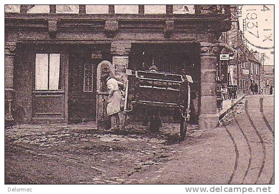 CPSM Lanvollon 22 Côtes D´Armor Hôtel De Keratry Attelage Et Femme à La Fontaine édit AW N°5501 écrite Timbrée 1937 - Lanvollon