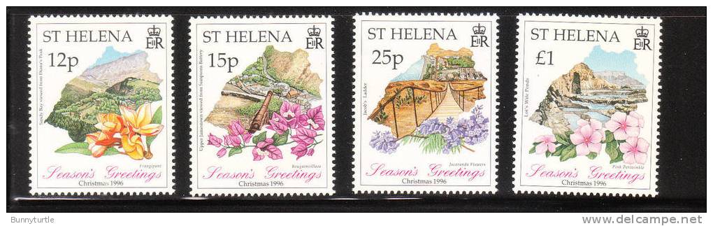 St. Helena 1996 Christmas Flowers MNH - St. Helena