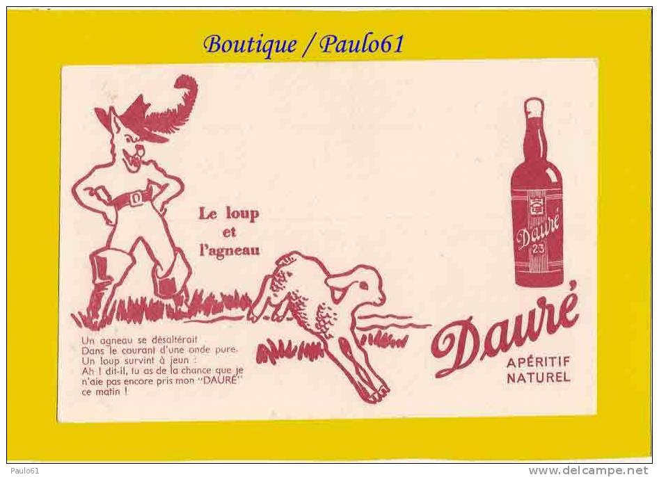 BUVARDS : Aperitif DAURE  Le Loup Et L´Agneau - Liqueur & Bière