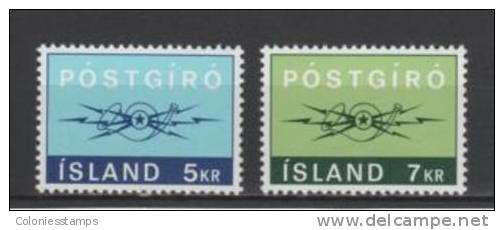 (S0603) ICELAND, 1971 (Postal Checking Service). Complete Set. Mi ## 453-454. MNH** - Neufs