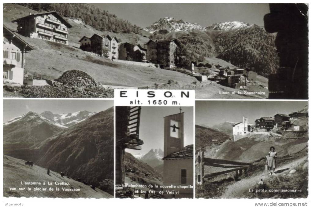 CPSM SAINT MARTIN (Suisse-Valais) - EISON 1650 M : 4 Vues - Saint-Martin