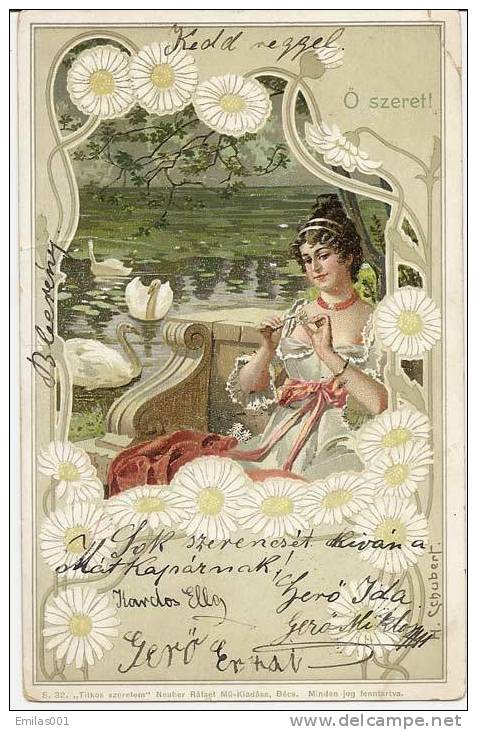 H. SCHUBERT - Superbe Carte Postale - Femme . - Schubert