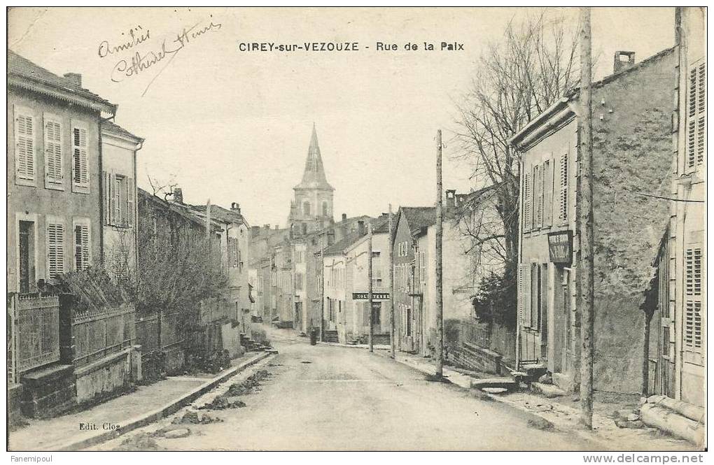 CIREY-SUR-VEZOUZE.  Rue De La Paix  (en L'état) - Cirey Sur Vezouze