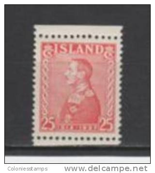 (SA0583) ICELAND, 1937 (25th Anniversary Of The Reign Of Christian X, 25a., Red). Mi # 191. MNH** Stamp - Ungebraucht