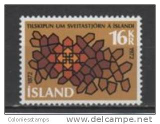 (SA0592) ICELAND, 1972 (Centenary Of The Legislation For Local Government). Mi # 463. MNH** Stamp - Neufs