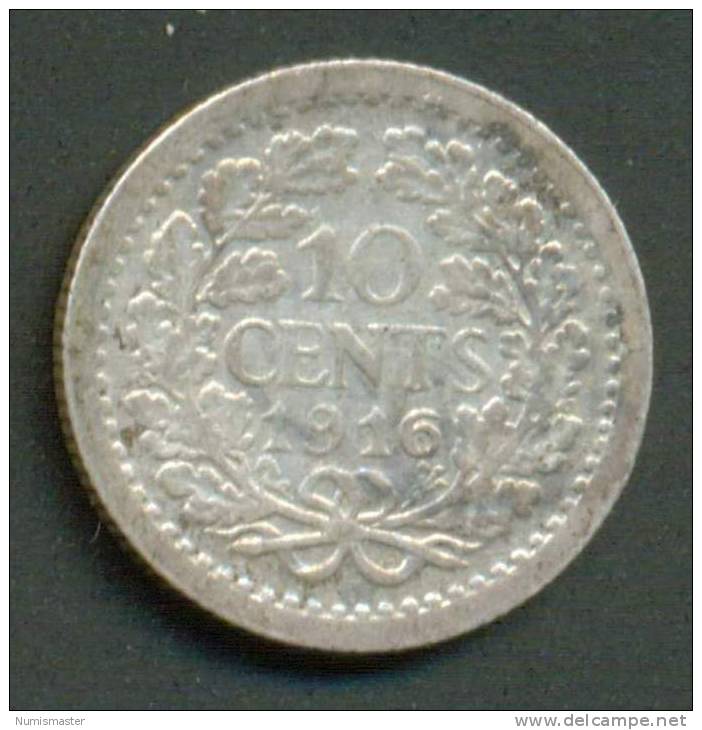 NETHERLANDS , 10 CENT 1916 - 10 Cent