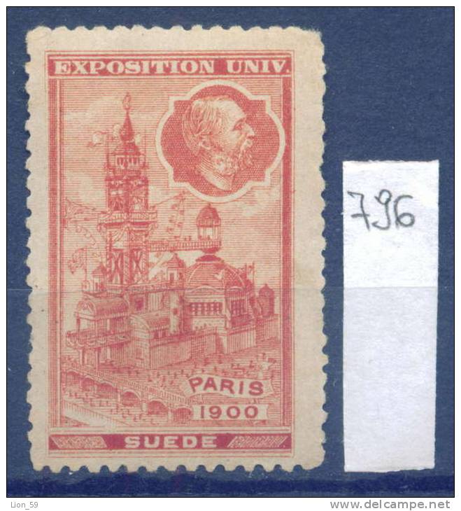 14K796 / Label 1900 PARIS UNIVERSAL EXPOSITION SUEDE -  France Frankreich Francia Sweden Schweden Zweden Suede Svezia - 1900 – Pariis (France)