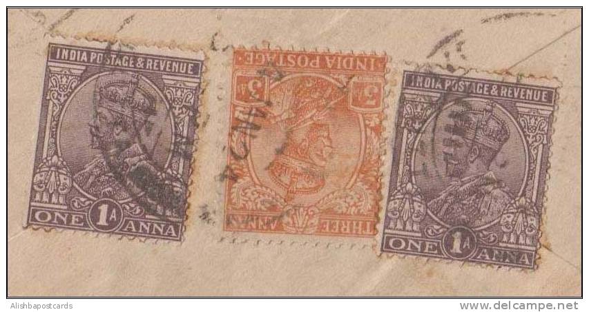 Br India King George V, Used On Registered Cover, India As Per The Scan - 1911-35 King George V