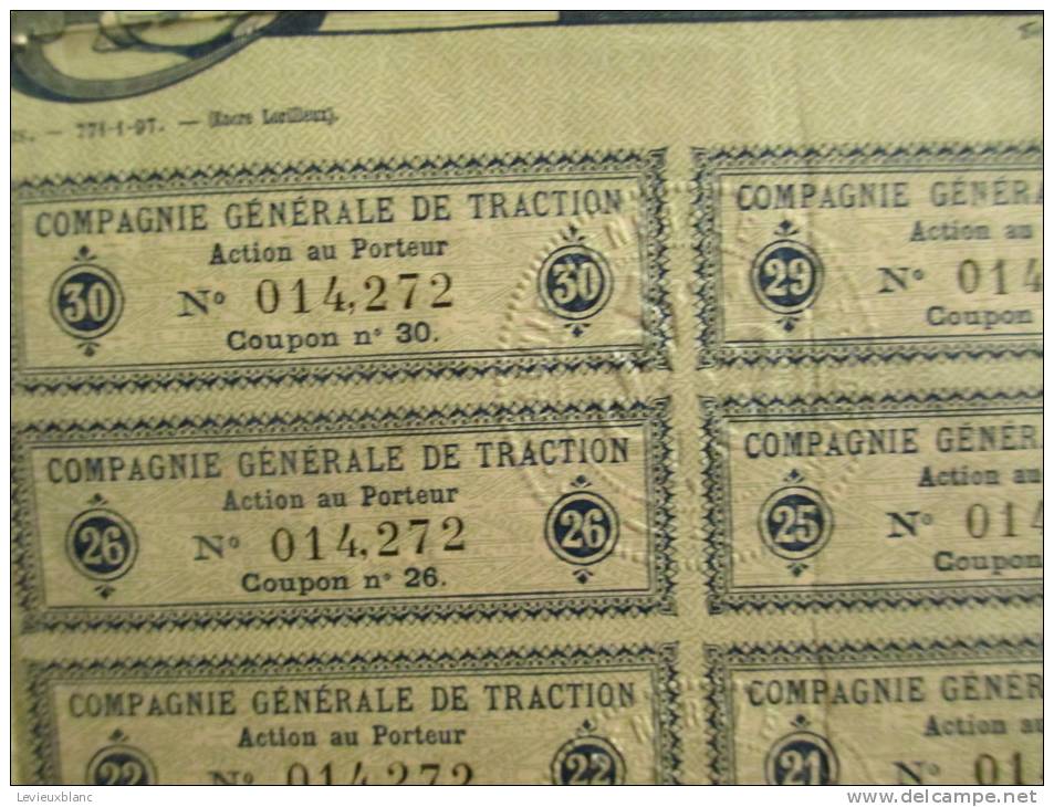 Compagnie Générale De Traction/Action De 100 Francs Au Porteur /PARIS/1897        ACT35 - Transports