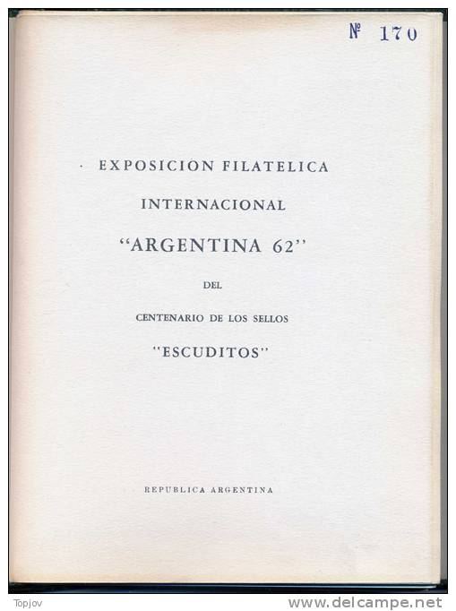 ARGENTINA - CENTENARIO ESCUDITOS - MINISTER  COMPL. BOOK No.170 / 300 Pcs - IMPERF + DIFF. COLORS + ESSAYS - 1962 - R - Unused Stamps