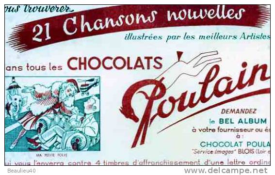 CHOCOLAT     Poulain   "chansons Nouvelles    Ma Petite Folie - Kakao & Schokolade