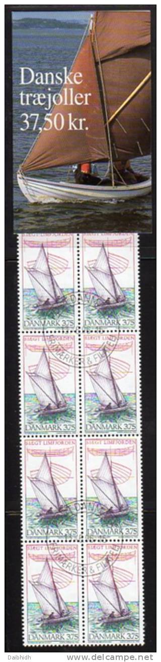 DENMARK 1996 Wooden Sailing Boats Booklet S82 With Cancelled Stamps.  Michel 1128MH, SG SB171 - Cuadernillos