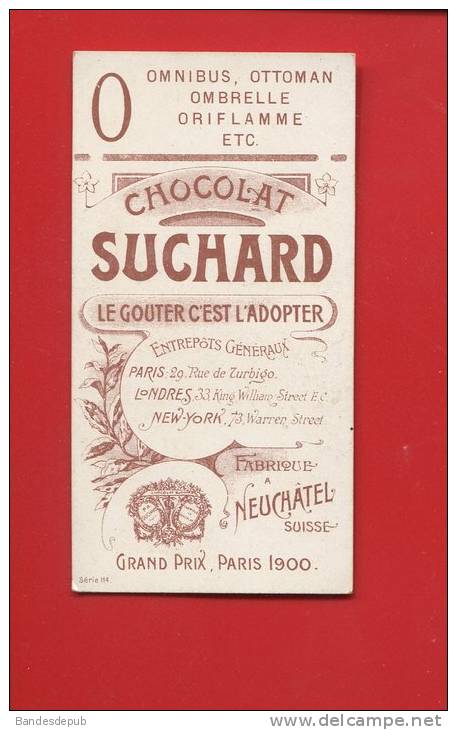 SUCHARD CHROMO ALPHABET LETTRE O OMBRELLE MARCHAND ORANGES ORANGE  OMNIBUS MONTREUR OURS  OTTOMAN TURQUIE TURC - Suchard