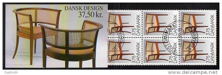 DENMARK 1997 Danish Design Booklet  S91 With Cancelled Stamps.  Michel 1166MH, SG SB183 - Cuadernillos