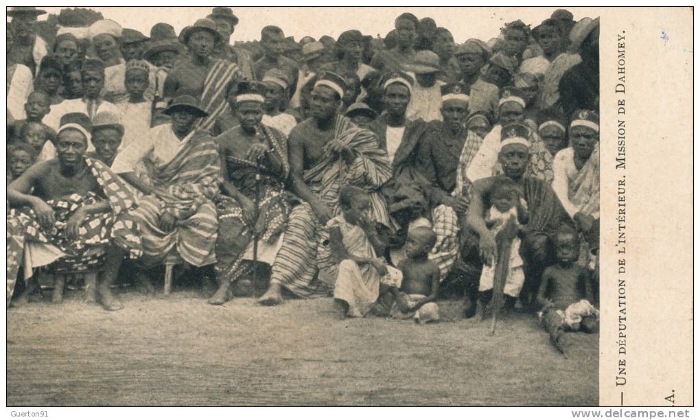 ( CPA AFRIQUE )  DAHOMEY  /  Une Députation De L' Intérieur - Mission De Dahomey - - Dahomey