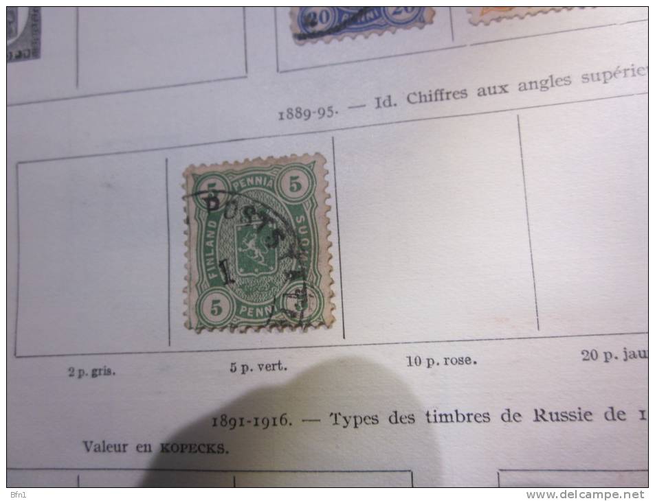 COLLECTION  TIMBRES  FINLANDE   DEBUT 1875 VOIR PHOTOS - Usados