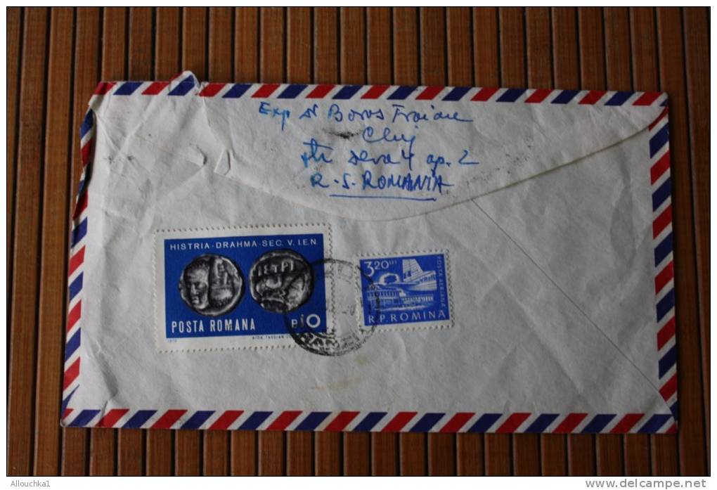 Lettre Avec Jolis Timbres De Roumanie Romana Pour Marseille France Par Avion&mdash;&gt; Marcophilie - Postmark Collection