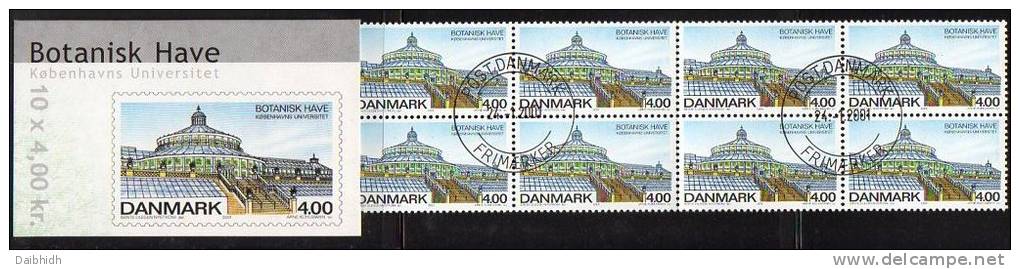 DENMARK 2001 Botanic Gardens Booklet S112 With Cancelled Stamps.  Michel 1267MH, SG SB210 - Cuadernillos