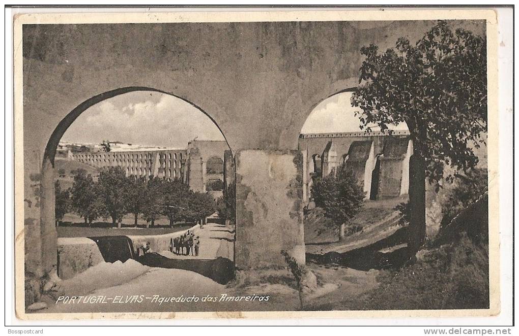 Elvas - Aqueduto Das Amoreiras (postal Dirigido A Barbieri Cardoso). Portalegre. - Portalegre