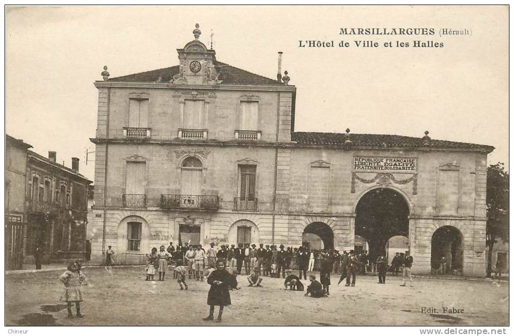 MARSILLARGUES L'HOTEL DE VILLE ET LES HALLES - Other & Unclassified