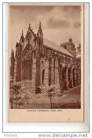 Angleterre - CARLISLE CATHEDRAL FROM EAST -  Vue De La Cathédrale Arbres En Fleurs - G. P. ABRAHAM KESWICK - Carlisle